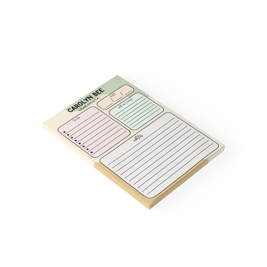 Personalized Boho Sticky Note Pads, Teacher counselor therapist to do list, Gift for bcba ot slp teacher