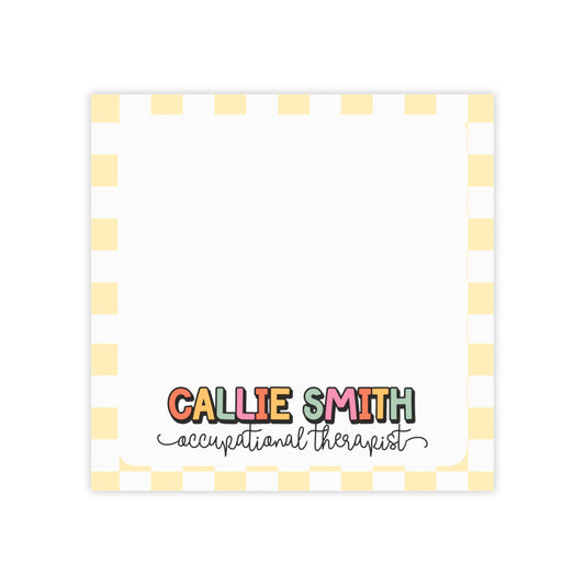 Personalized Retro Styled Post-it® Notes, Gift for Teacher Therapist Counselor, Custom Sticky Notes