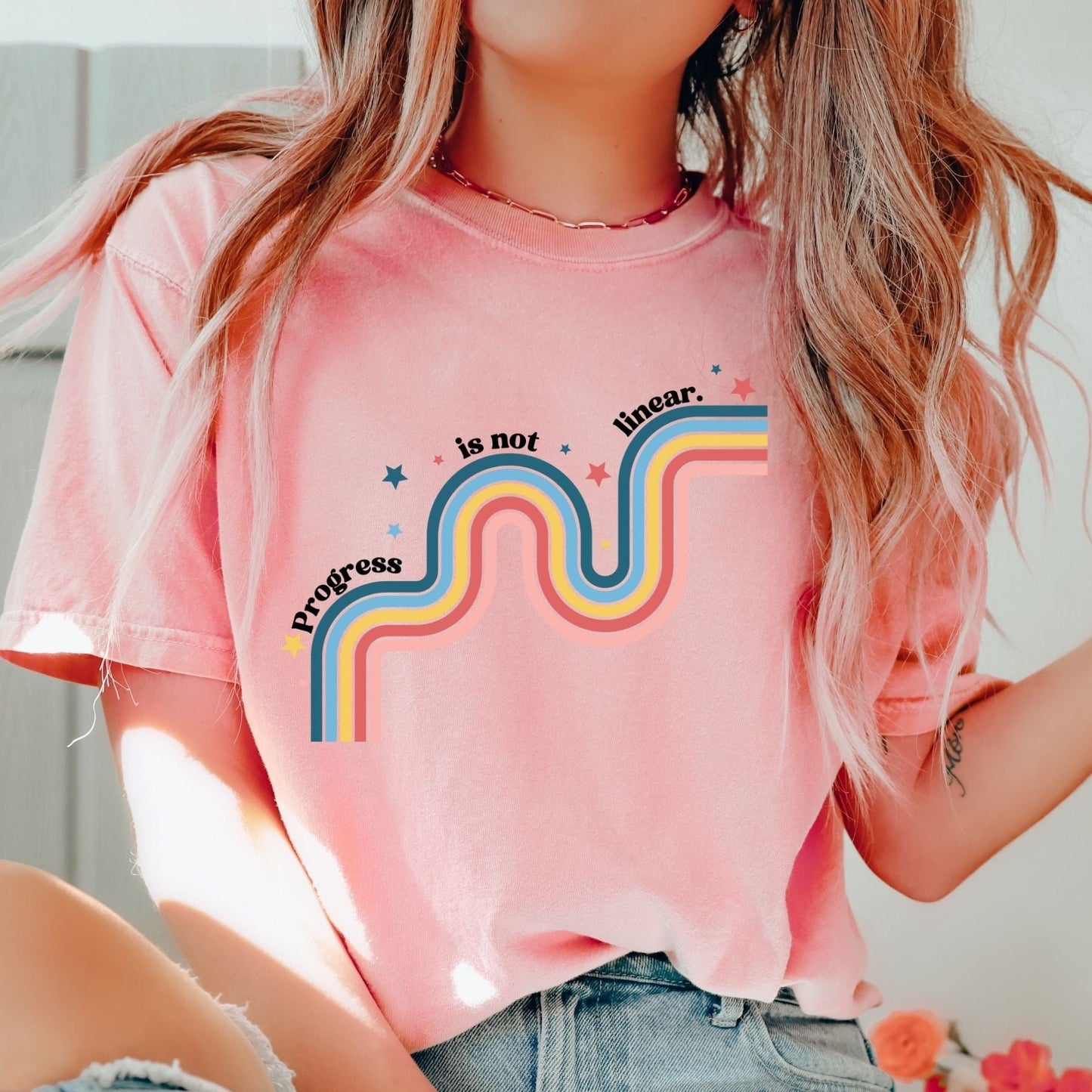 Progress is Not Linear, ABA shirt, Special education, Gift for Behavior Analyst, Behavior Technician, Comfort Colors 1717