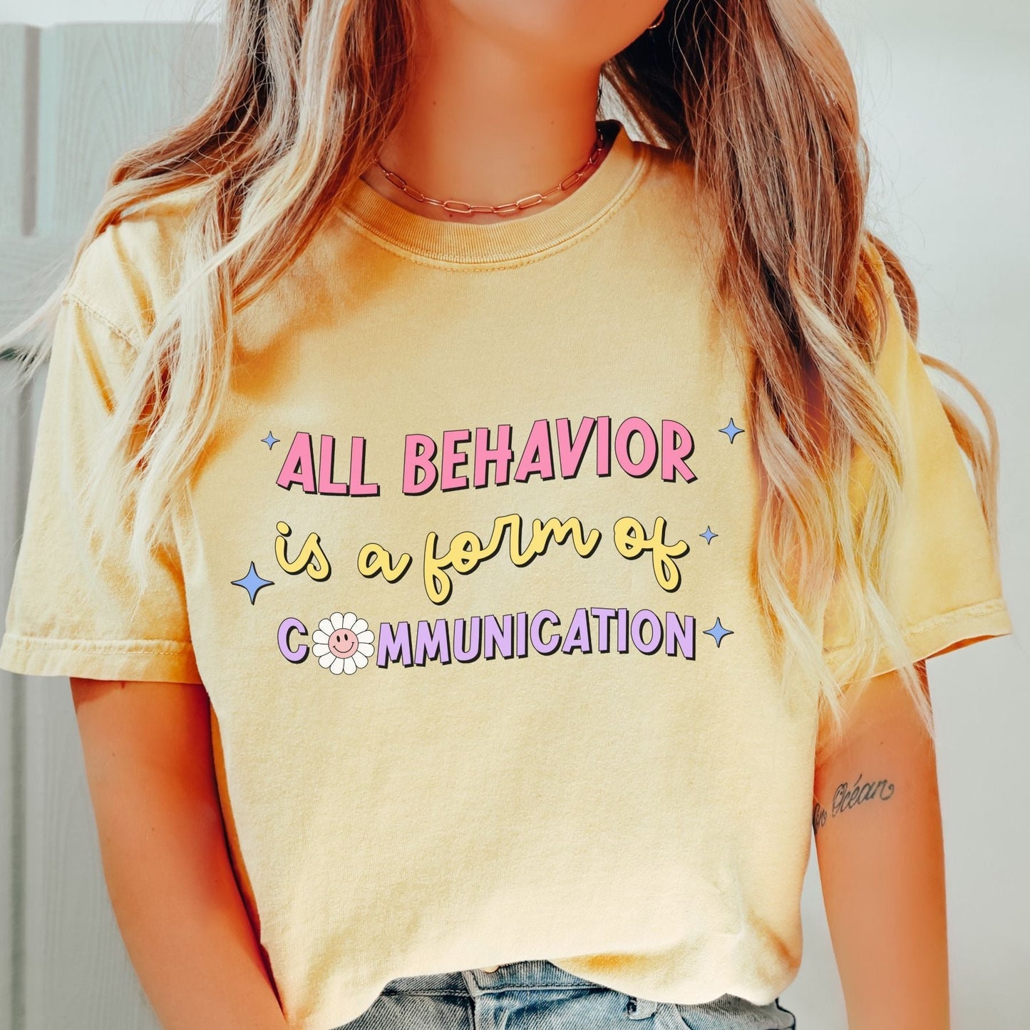All Behavior is Communication Shirt, rbt bcba special education teacher tee, Gift for behavior analyst behavior technician, Comfort Colors