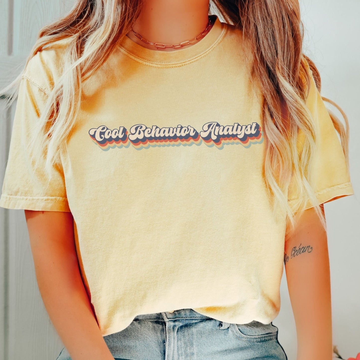 Comfort Colors Retro Cool Behavior Analyst Shirt, BCBA womens mens t shirt, gift for behavior analyst