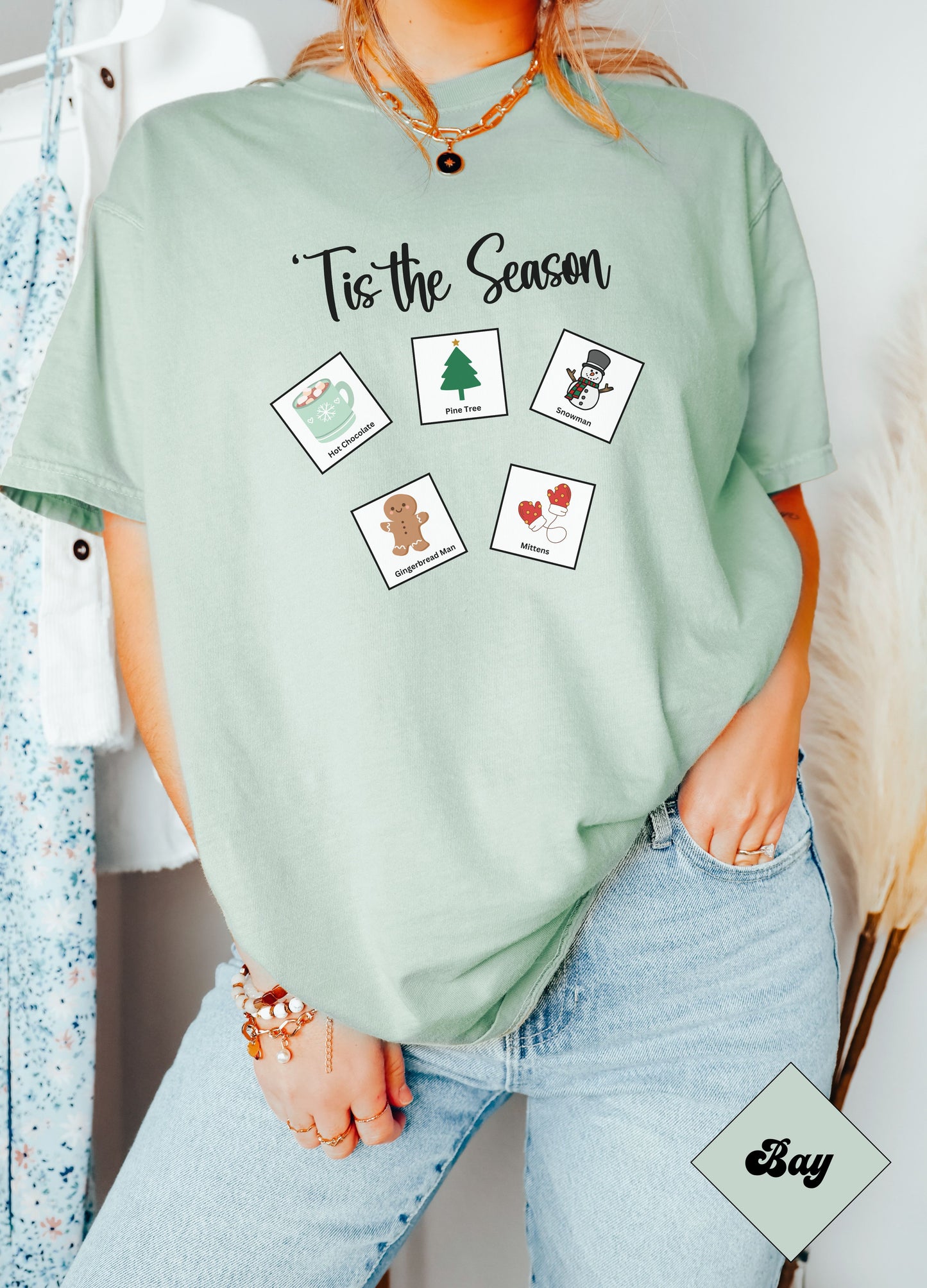 Christmas ABA Therapist T Shirt, Holiday rbt bcba tee, special education communication cards, Comfort Colors 1717
