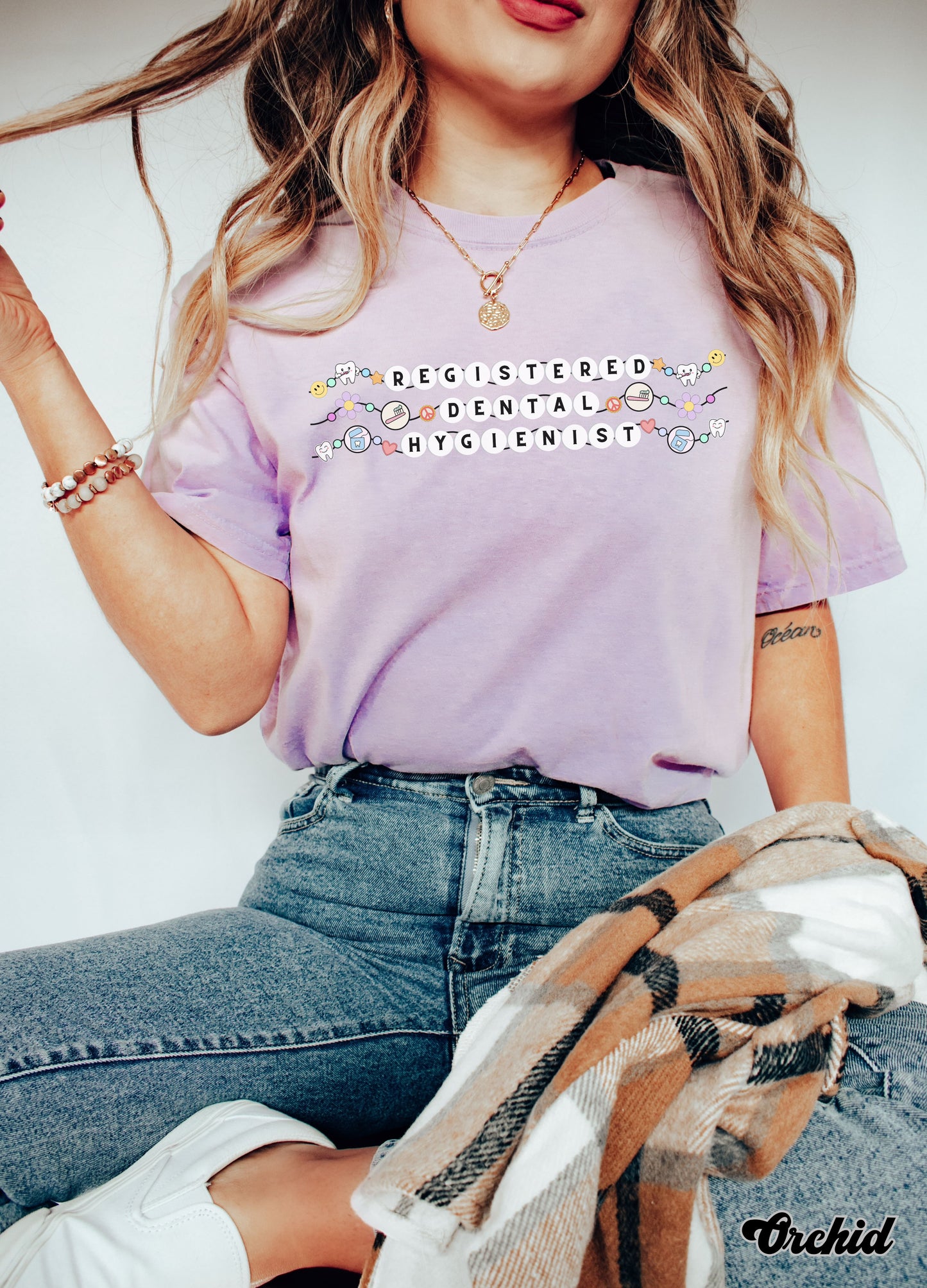 Comfort Colors Registered Dental Hygienist Friendship Bracelet Shirt, Registered Dental Hygienist Tee, gift for Registered Dental Hygienist