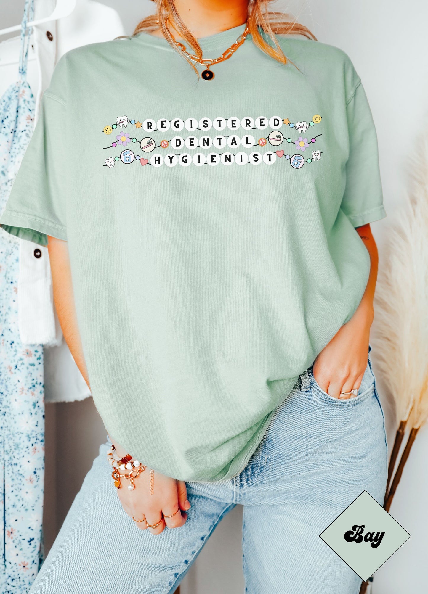 Comfort Colors Registered Dental Hygienist Friendship Bracelet Shirt, Registered Dental Hygienist Tee, gift for Registered Dental Hygienist