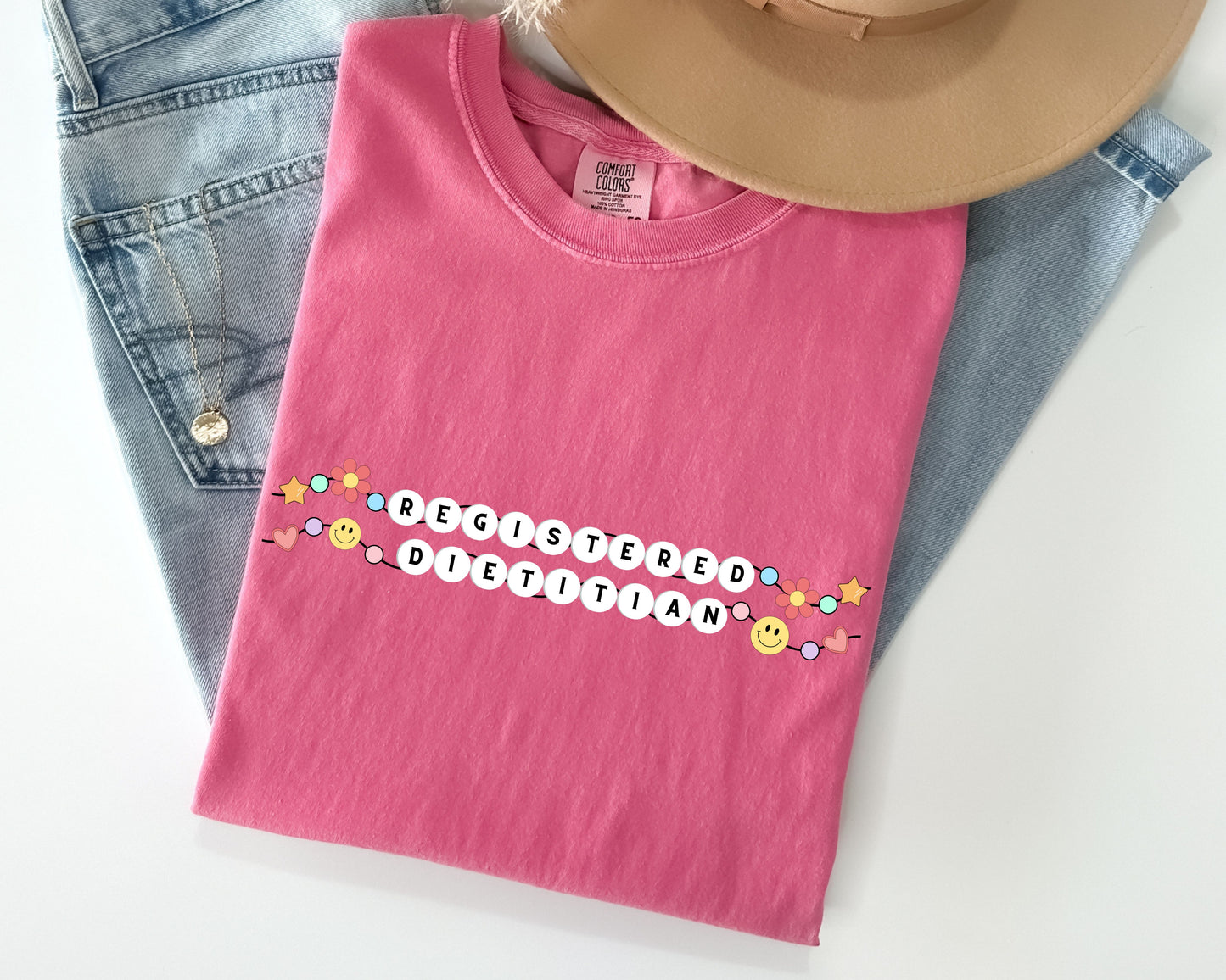 Registered Dietitian Friendship Bracelet T-shirt, Registered Dietitian Shirt, gift for Registered Dietitian, Comfort Colors 1717