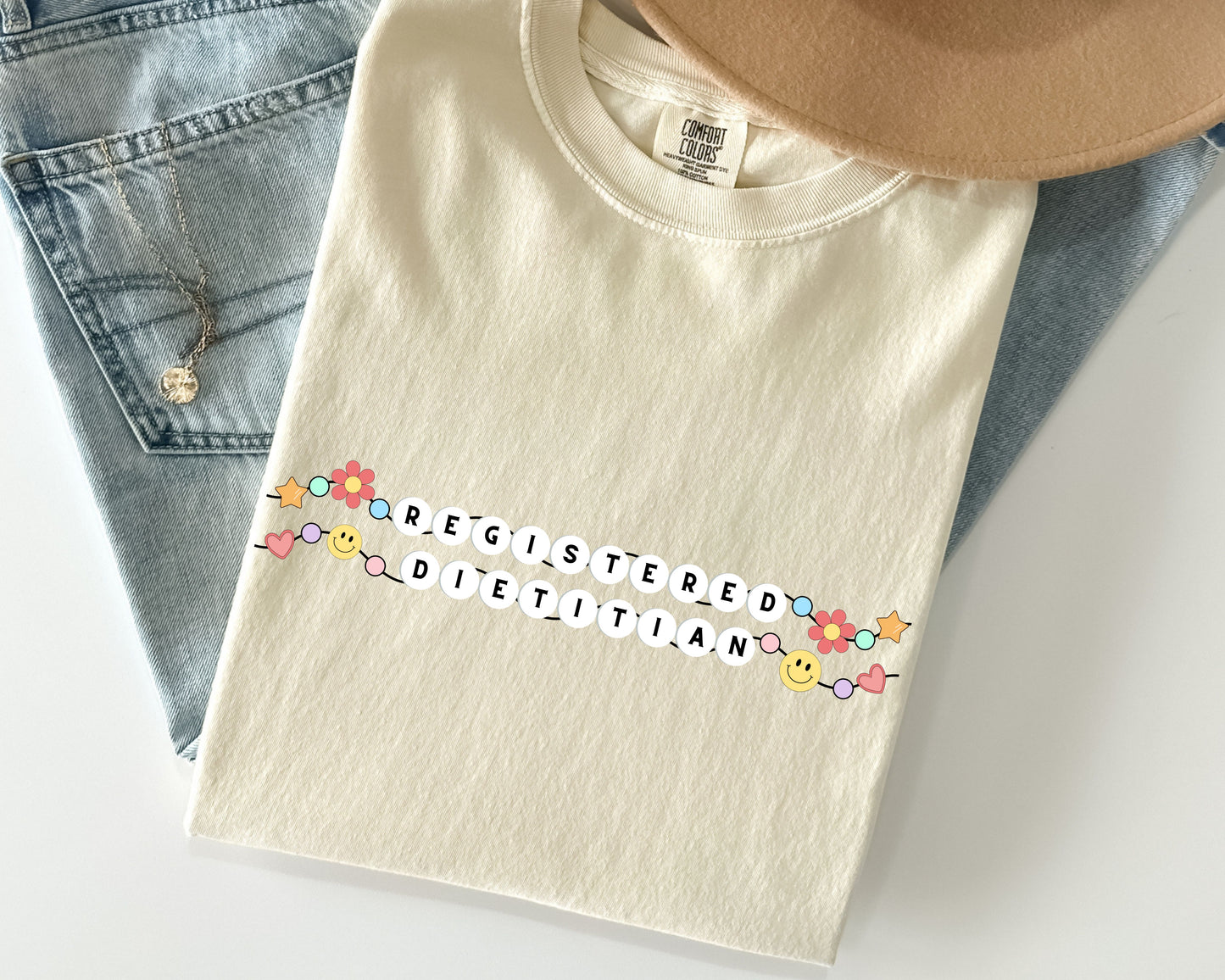 Registered Dietitian Friendship Bracelet T-shirt, Registered Dietitian Shirt, gift for Registered Dietitian, Comfort Colors 1717