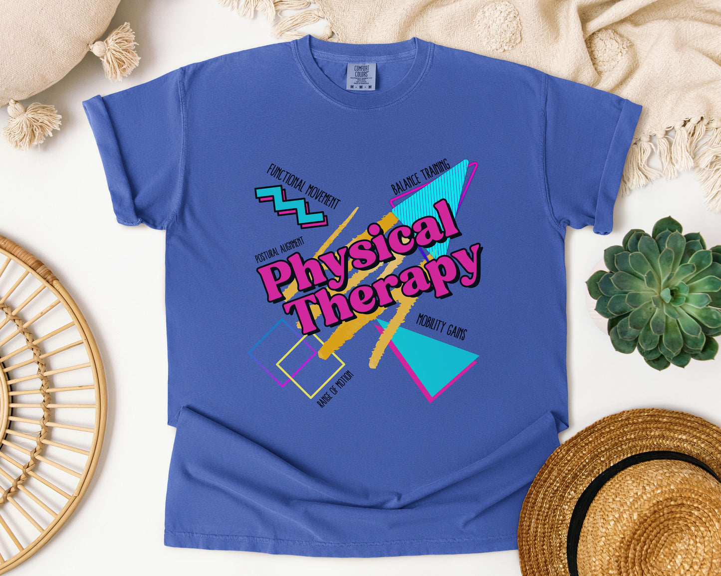Physical Therapy Retro 90s Heart T-Shirt for Physical Therapists and Assistants, Unisex Tee, PT Gift, comfort colors 1717