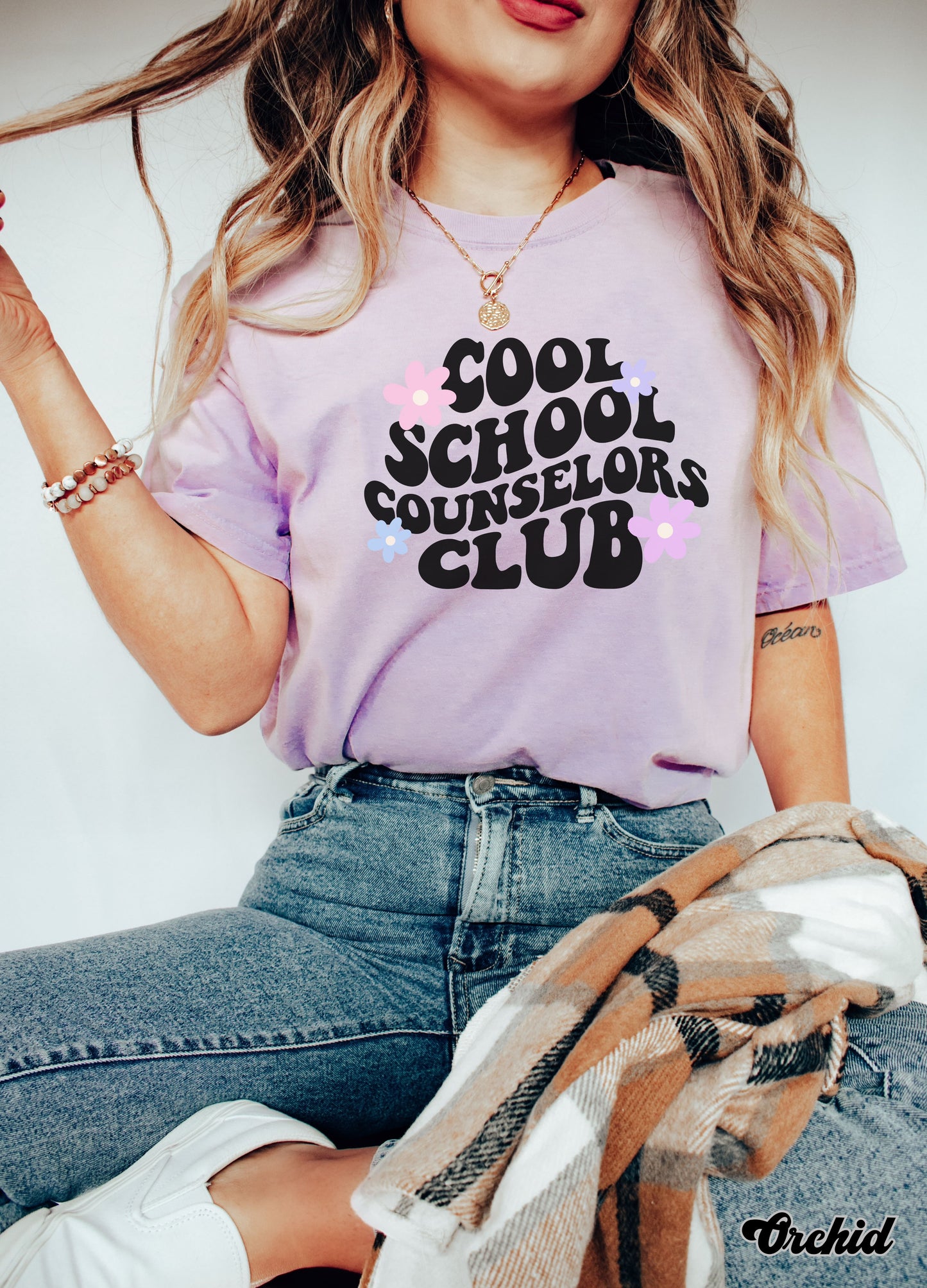 Cool School Counselors Club T shirt, Comfort Colors Counselor Shirt, School counselor tee, School counselor flower t shirt