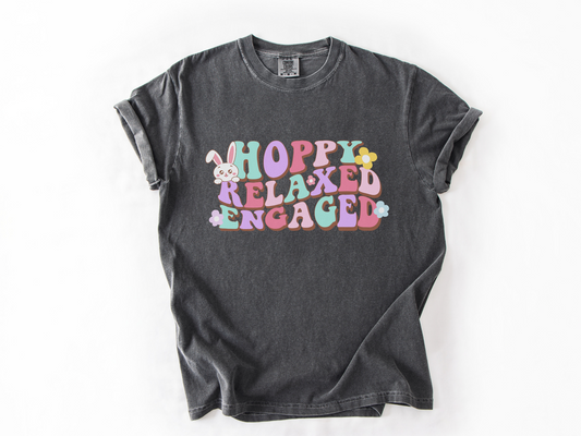 Spring Hoppy Relaxed Engaged T-shirt, Easter ABA Apparel, Rbt Bcba Tee, Comfort Colors 1717