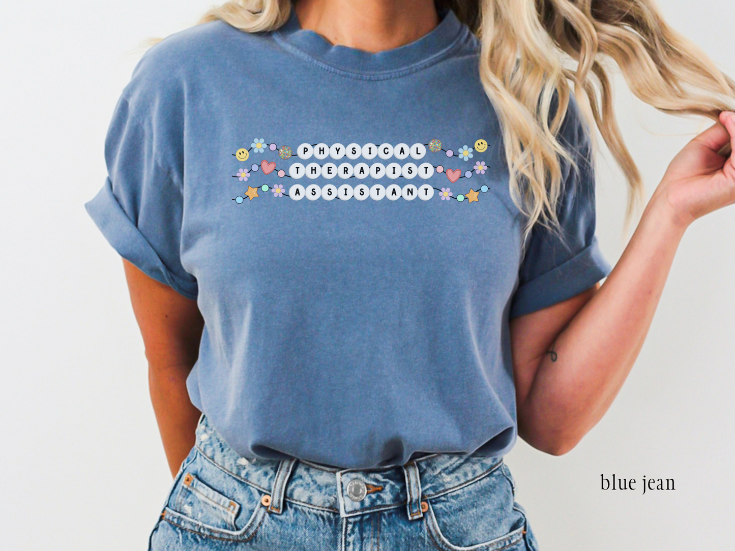 Physical Therapist Assistant Friendship Bracelet T-shirt, Retro PTA Tee, Comfort Colors Garment Dyed Shirt 1717