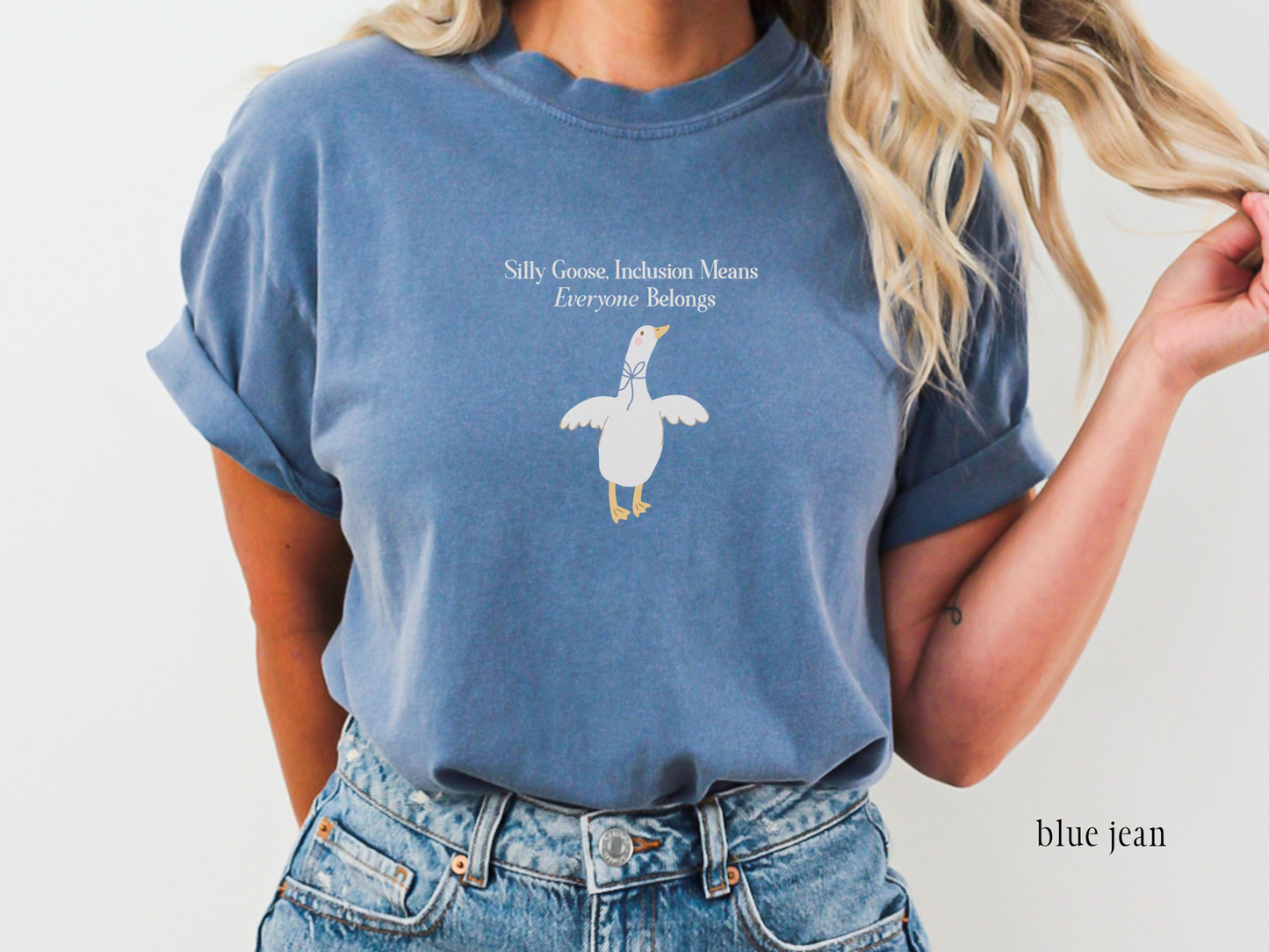 Goose Inclusion T-Shirt, Everyone Belongs Tee for Teachers, Therapists, Neurodiversity Advocates, Autism Acceptance T-Shirt