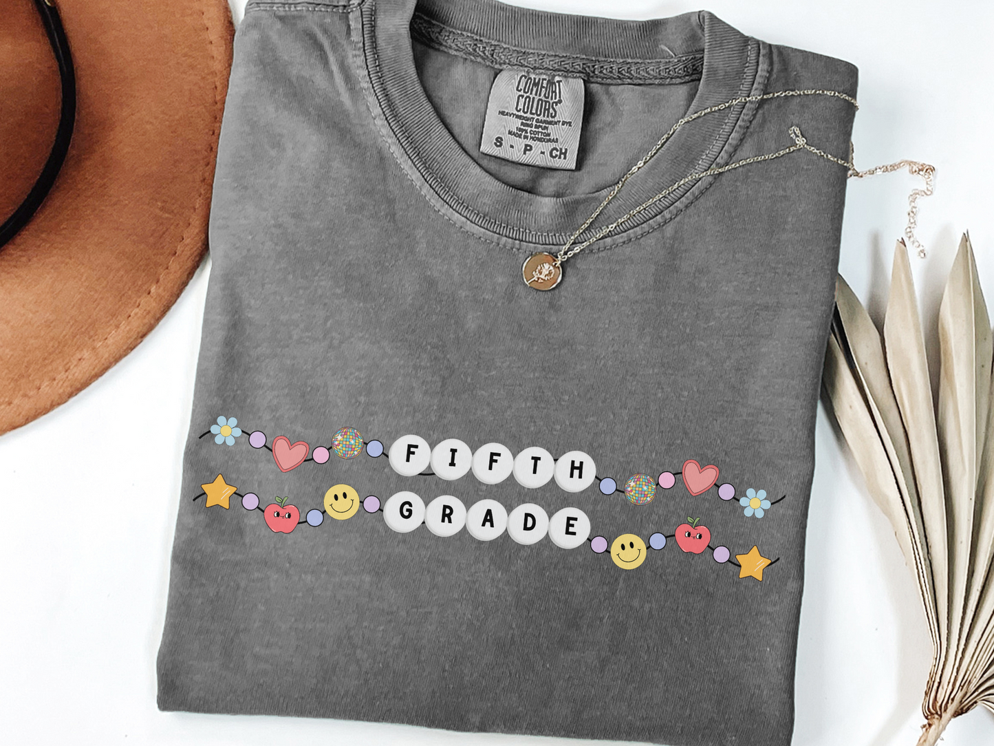 Fifth Grade Teacher Friendship Bracelet T-shirt, Back to School Graphic Tee, Gift for 5th Grade Teacher, Group Teacher Tees, Comfort Colors
