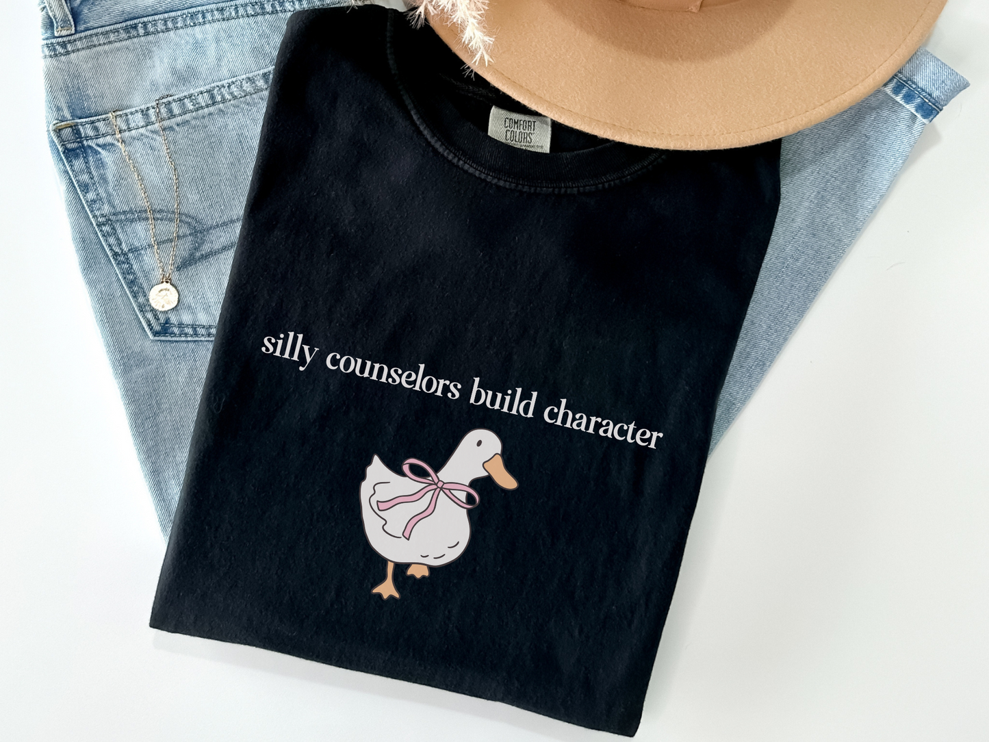Silly Counselors Build Character Shirt, Cute Goose School Counselor Tee, Funny Counselor Gift for Women, Counselor Appreciation Shirt