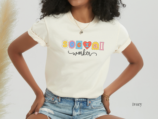 Comfort Colors Social Worker Tee, Social work graphic Tee, gift for social worker