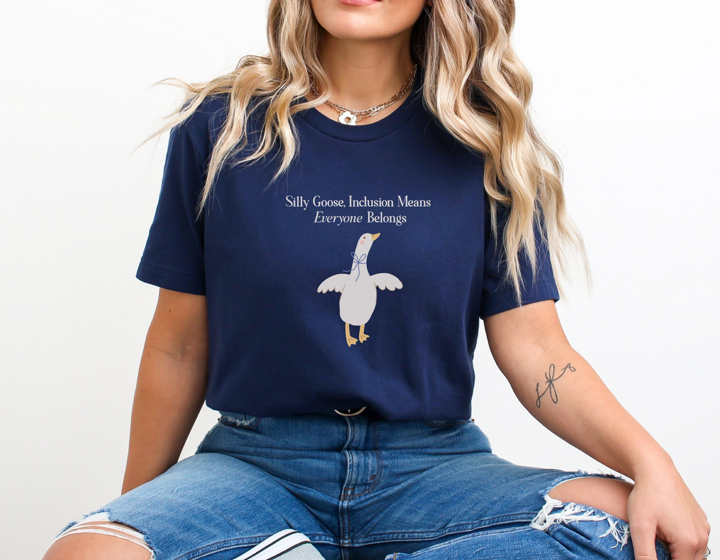 Goose Inclusion T-Shirt - Bella Canvas, Everyone Belongs Tee for Teachers, Therapists, Neurodiversity Advocates, Autism Acceptance T-Shirt