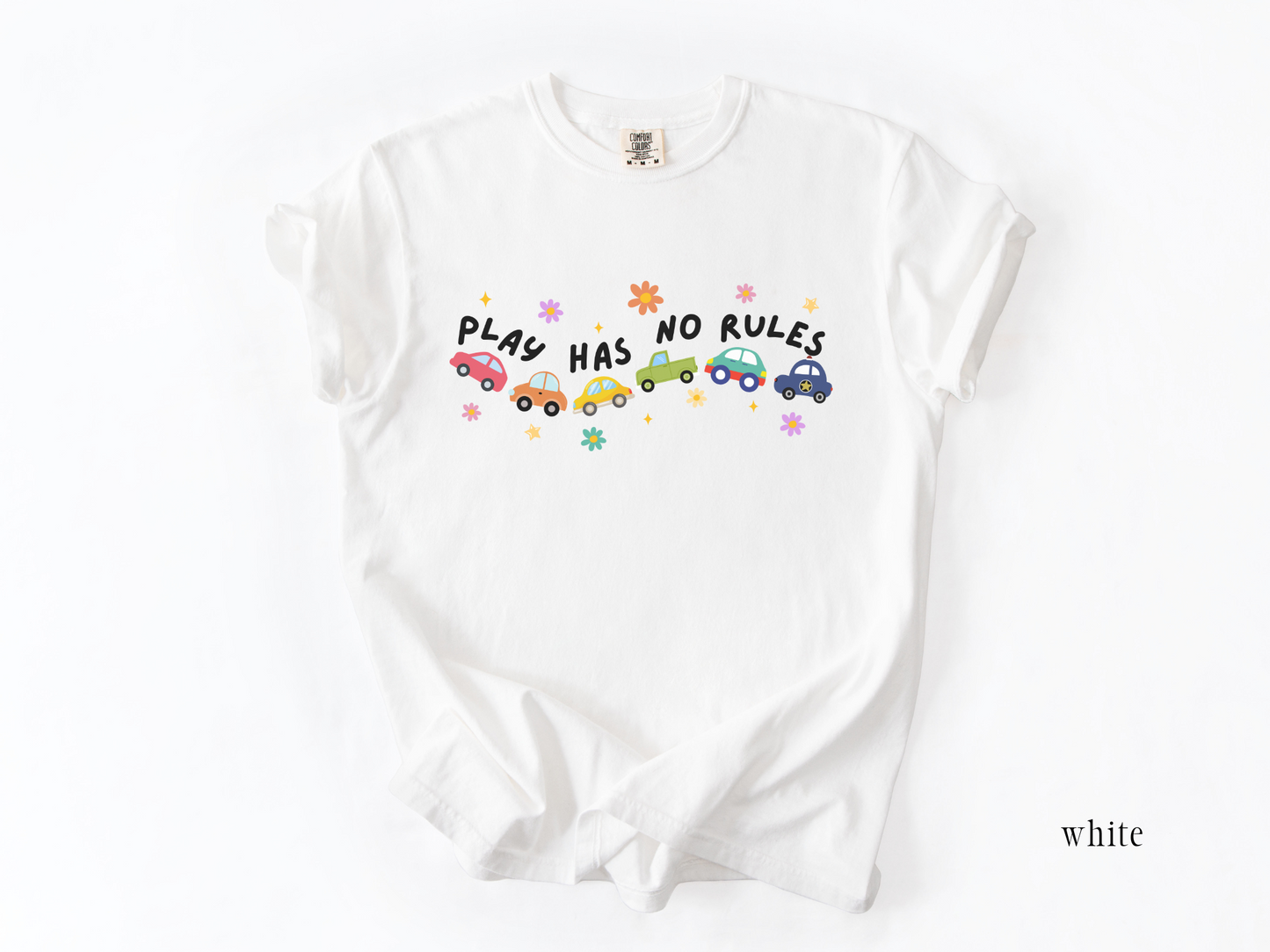 Play Has No Rules, Inclusion and Advocacy Tee, Autism Acceptance Shirt, Gift for Teacher Therapist Counselor, Comfort Colors Tee