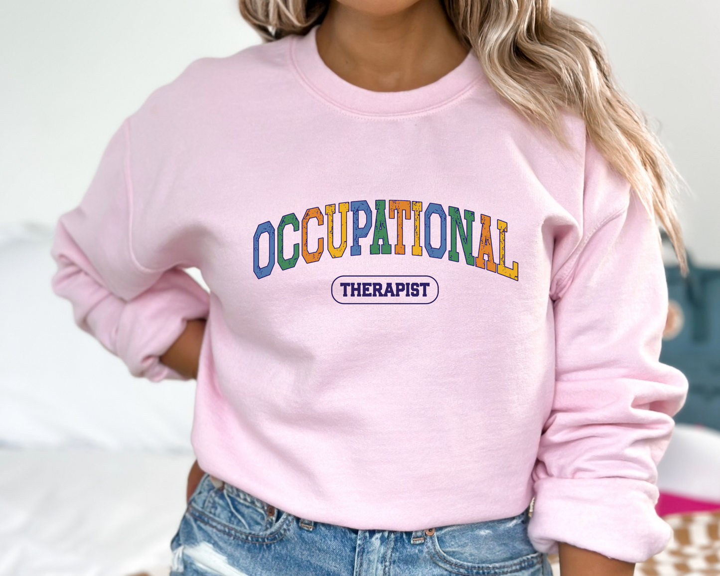 Varsity Occupational Therapist Sweatshirt, OT crewneck, OT College Style sweatshirt, Gift for OT