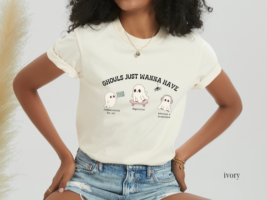 Ghouls Just Wanna Have Inclusion and Advocacy T-Shirt, Halloween Autism Acceptance T-Shirt, Inclusive Spooky Tee, Gift for Advocate