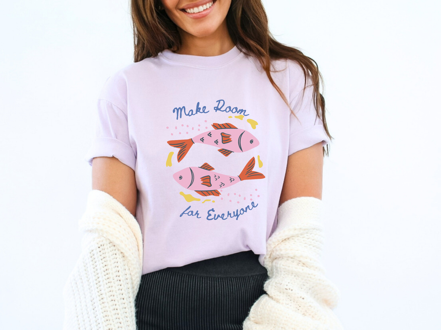Make Room for Everyone T-Shirt, Inclusion and Acceptance Fish Graphic Tee