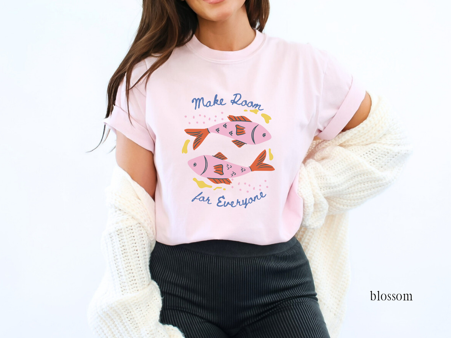Make Room for Everyone T-Shirt, Inclusion and Acceptance Fish Graphic Tee