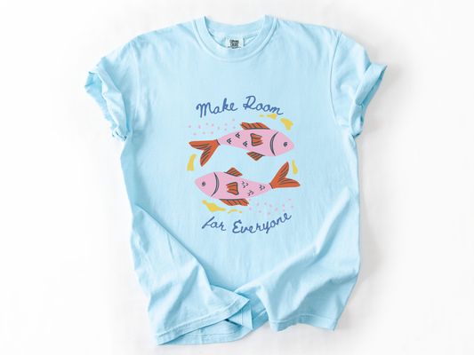 Make Room for Everyone T-Shirt, Inclusion and Acceptance Fish Graphic Tee