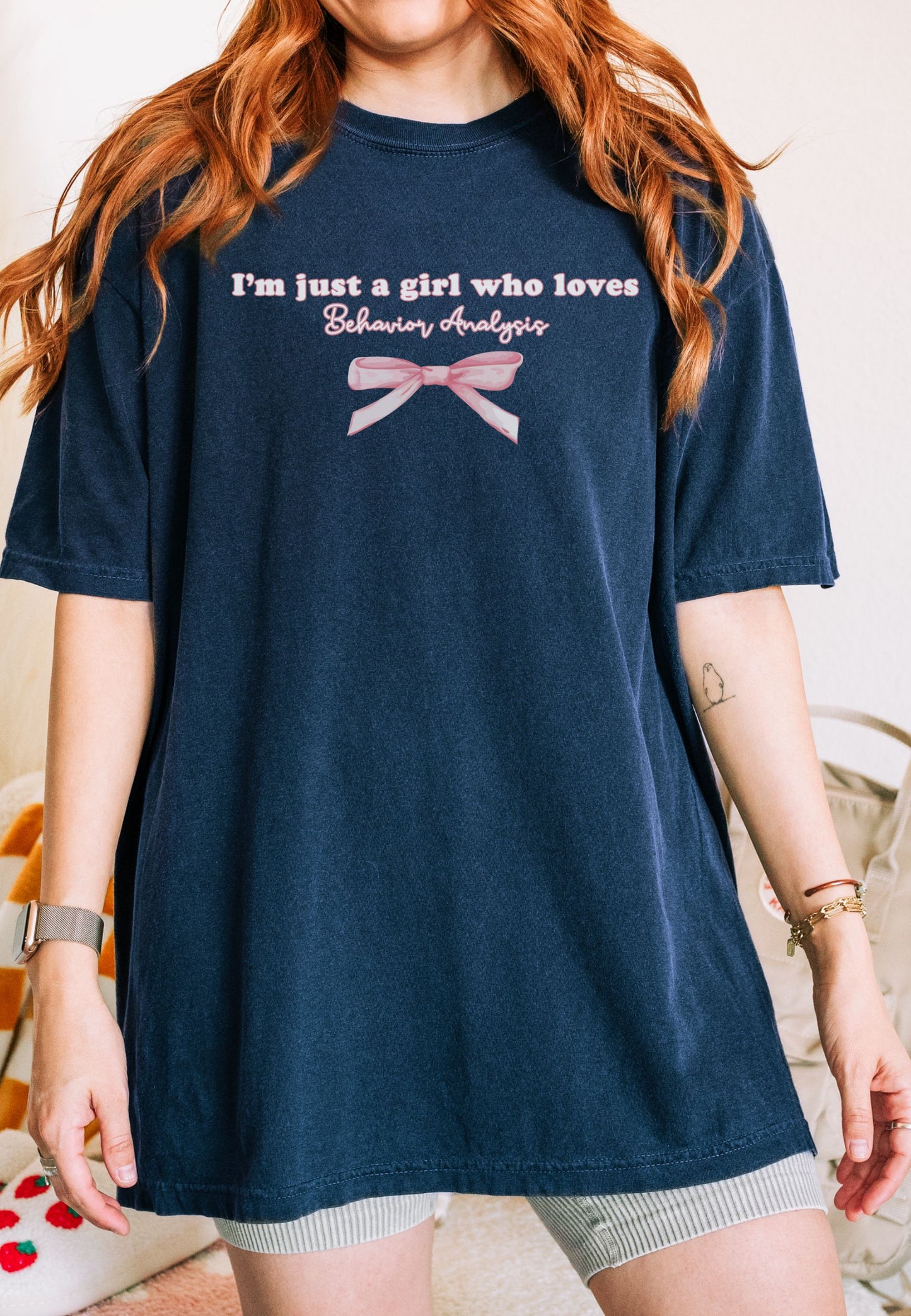I'm just a girl who loves behavior analysis Shirt, rbt bcba tee, Gift for behavior analyst behavior technician, Comfort Colors aba therapist