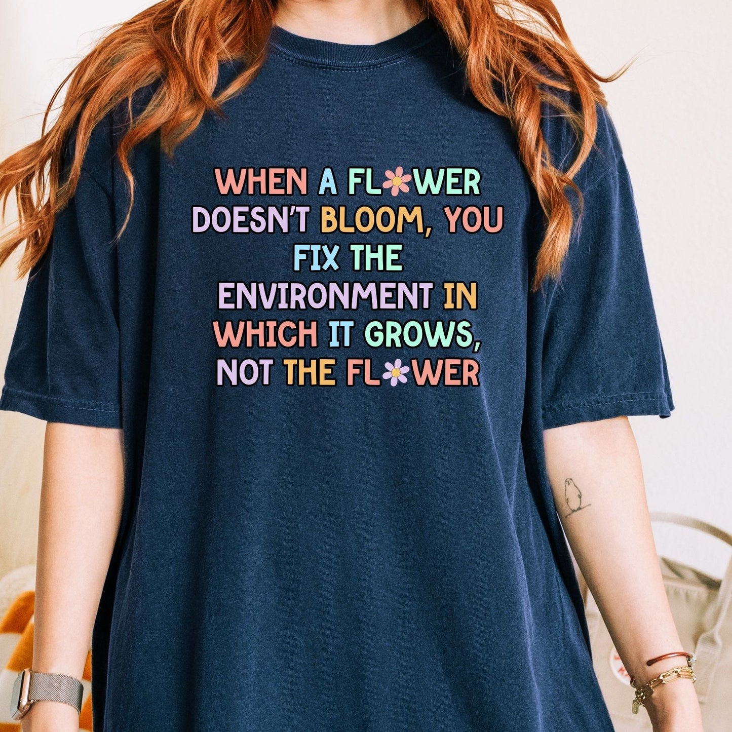 When a Flower Doesn't Bloom, Comfort Colors rbt bcba shirt, gift for behavior analyst behavior technician