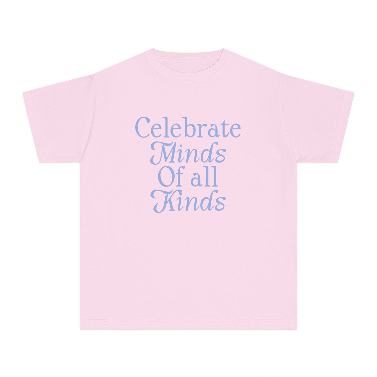 Youth Size - Celebrate Minds of All Kinds Shirt, Retro Advocacy and Inclusion Tee For Kids, Autism Acceptance Awareness