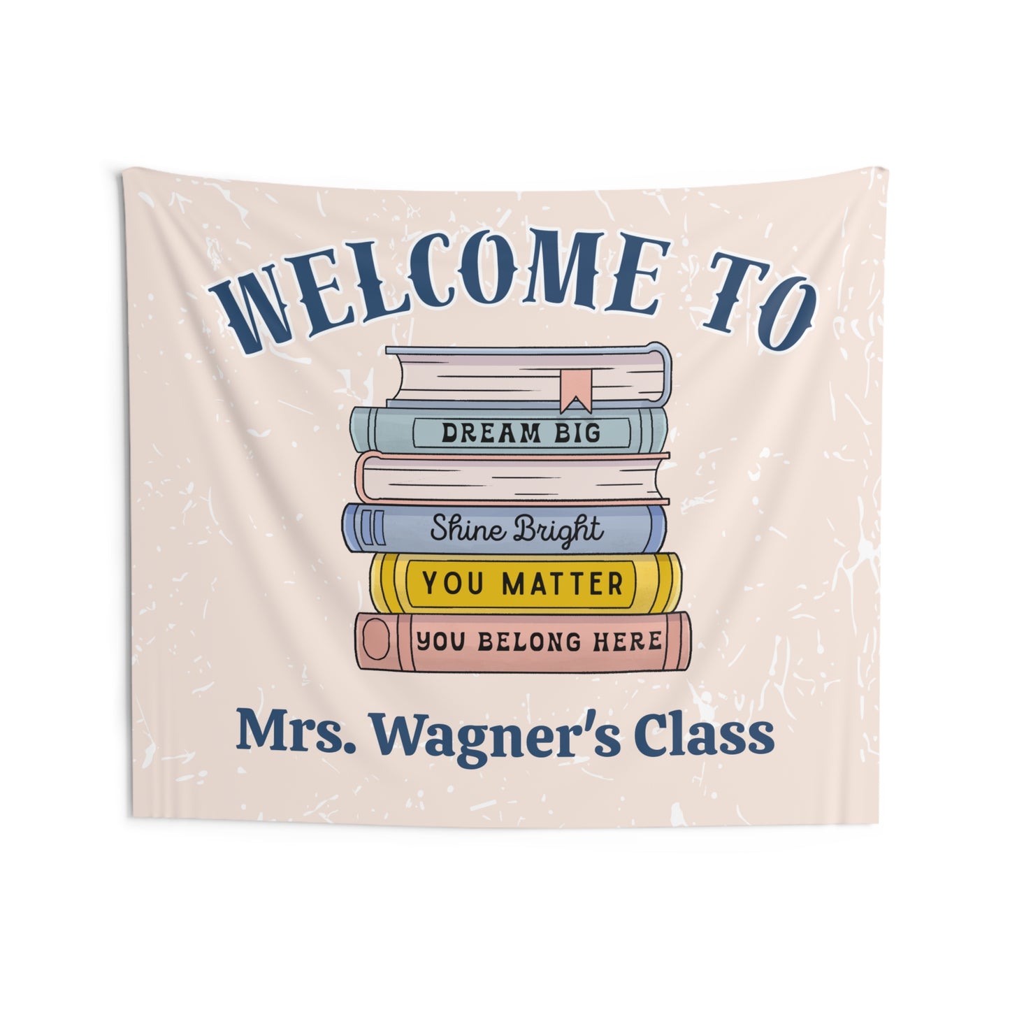 Personalized Boho Books Affirmations Classroom Tapestry, Neutral Teacher Class Wall Decor, Welcome Sign for Classroom, Back to School Art