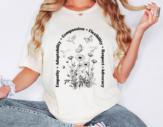 Wildflower Advocacy shirt, Unisex Bella Canvas