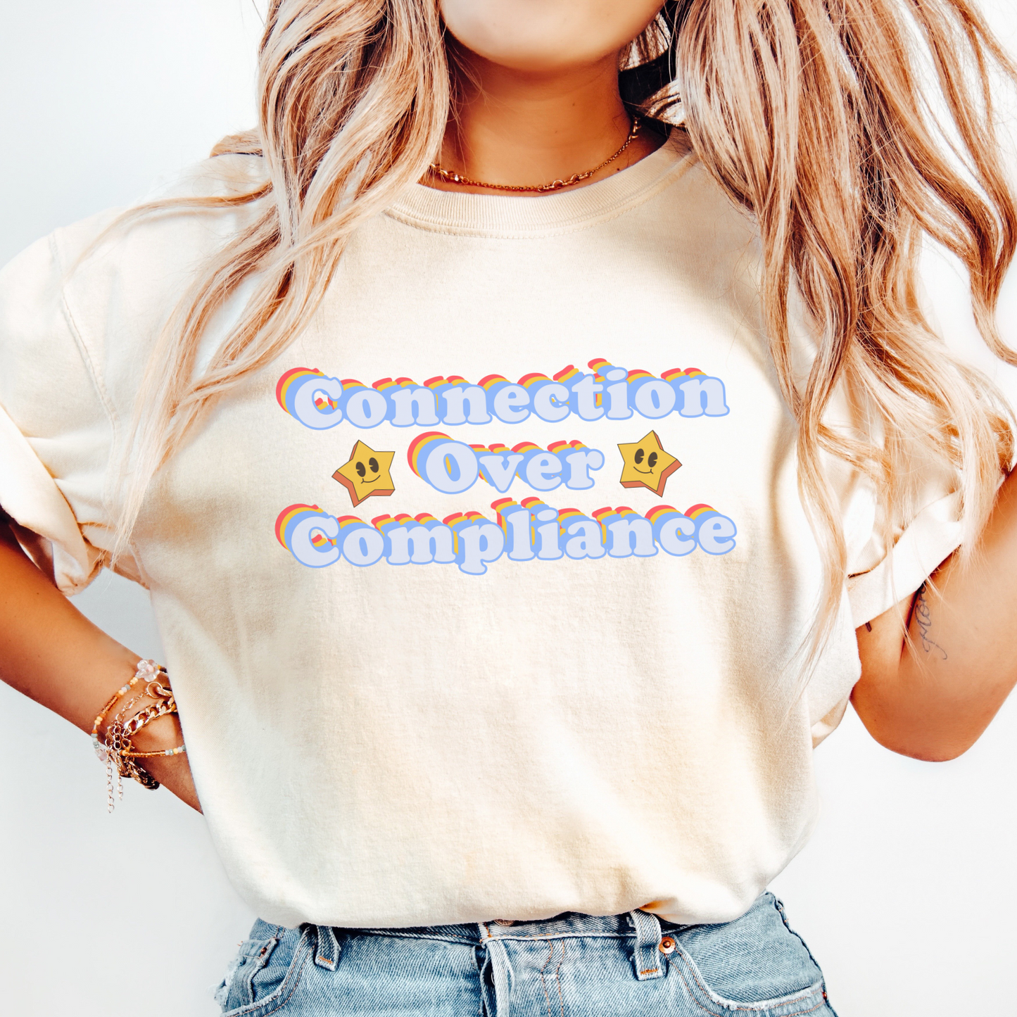 Connection Over Compliance Shirt, rbt bcba special education teacher tee, Gift for behavior analyst behavior technician, Comfort Colors