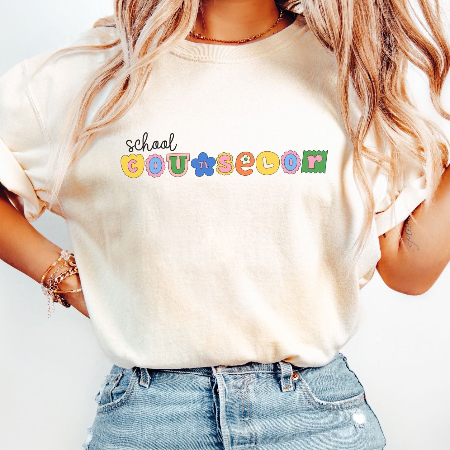 Comfort Colors school counselor Tee, retro school counselor, gift for school counselor