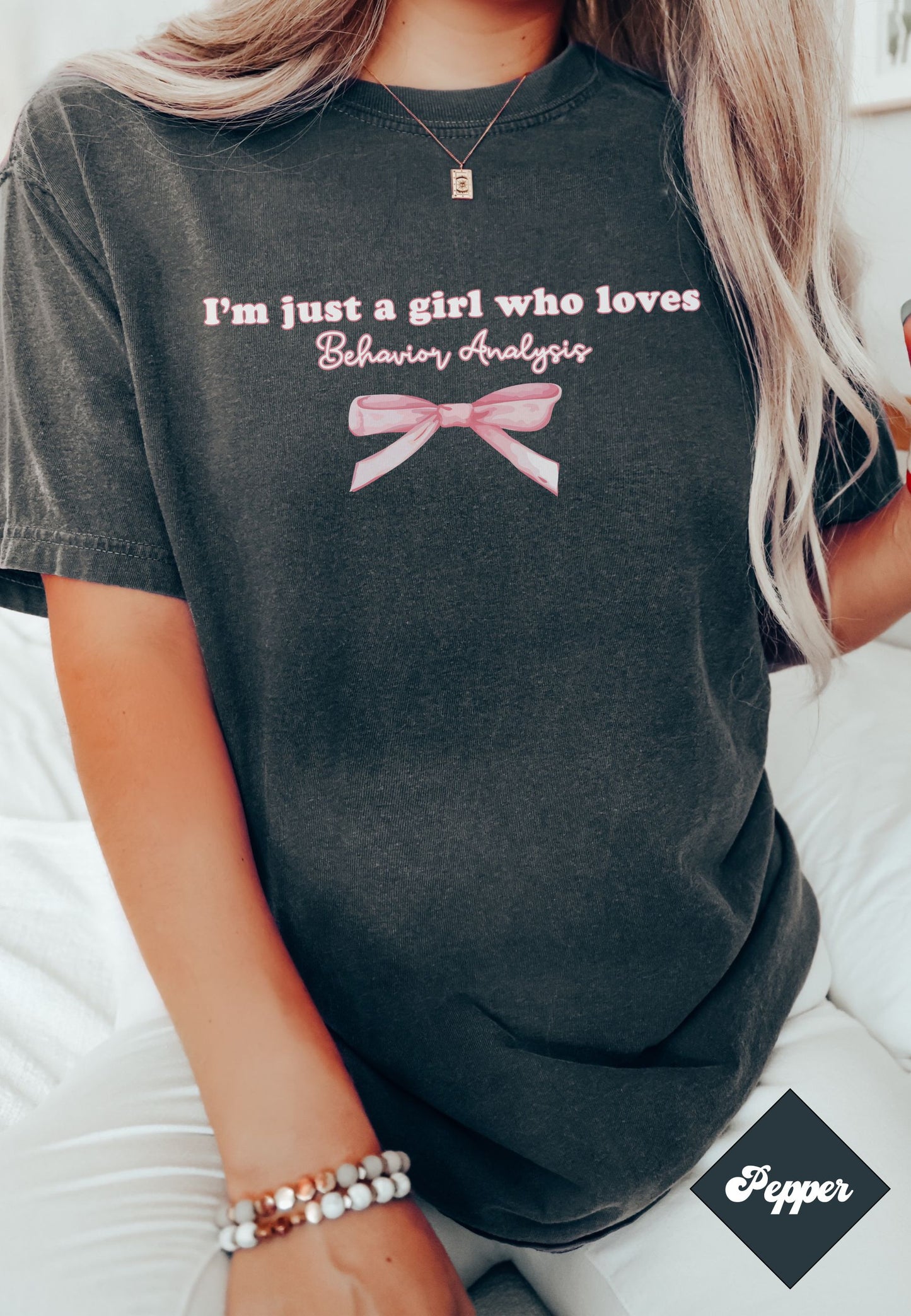 I'm just a girl who loves behavior analysis Shirt, rbt bcba tee, Gift for behavior analyst behavior technician, Comfort Colors aba therapist