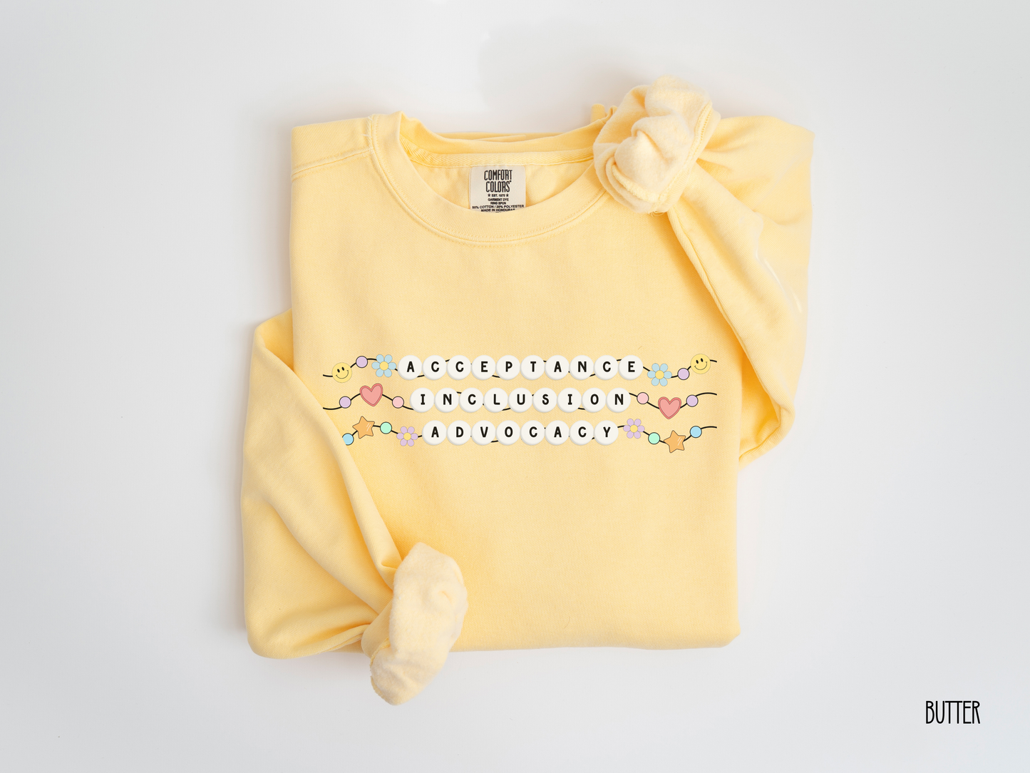 Inclusion and Acceptance Friendship Bracelet Sweatshirt, Special Education Advocacy Crewneck, Apparel for Teacher Therapist Advocate