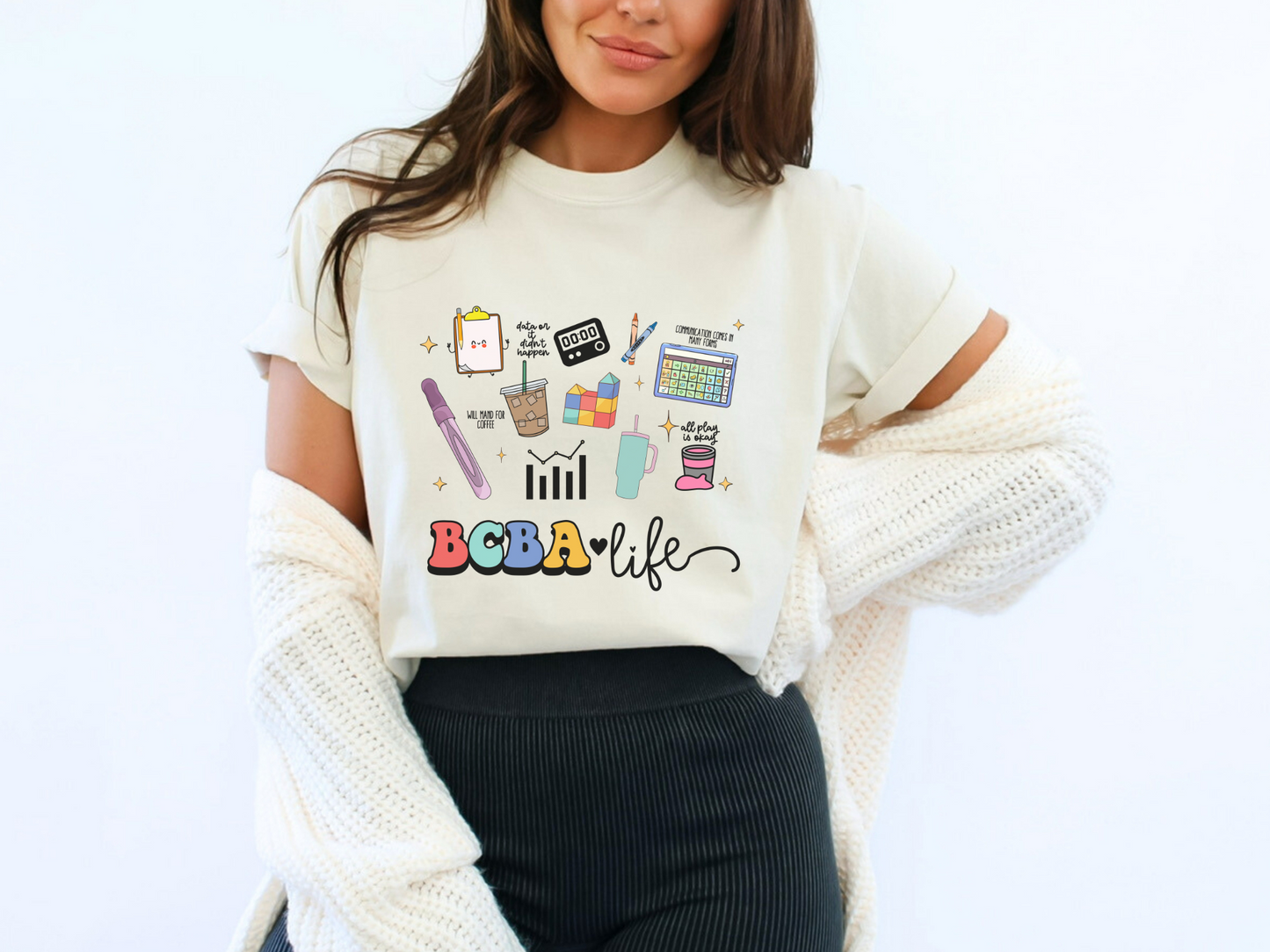 Comfort Colors BCBA Life Essentials Shirt, Retro ABA Tee, Gift for Behavior Analyst