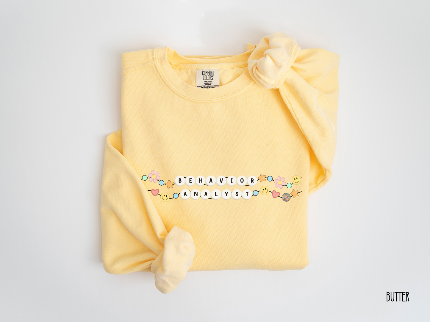 Friendship Bracelet Behavior Analyst sweatshirt, Comfort Colors bcba crewneck, gift for bcba