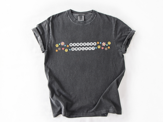 Behavior Analyst Friendship Bracelet T-Shirt, BCBA Retro Graphic Tee, Aba Therapy Apparel, Gift for Bcba