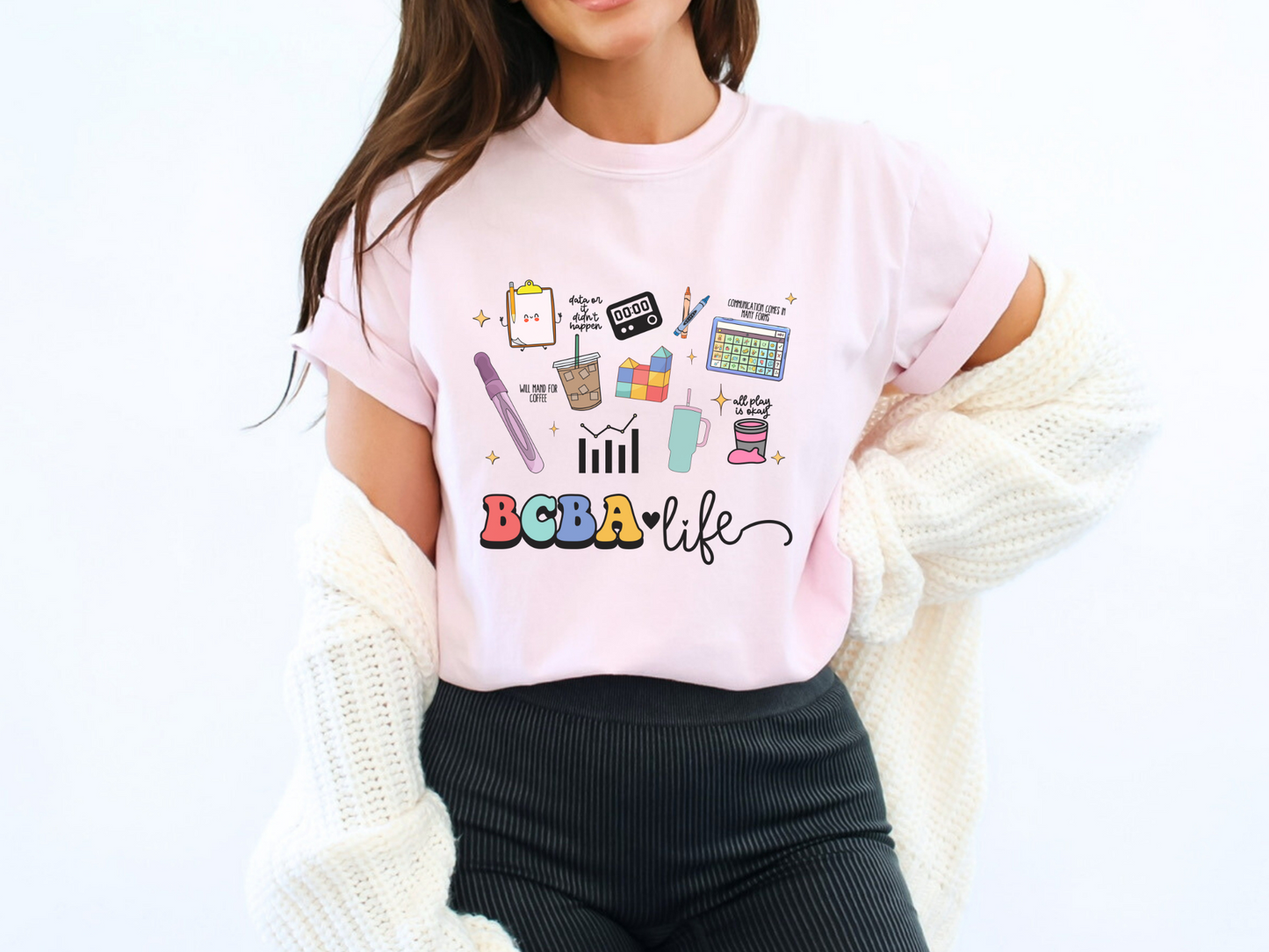 Comfort Colors BCBA Life Essentials Shirt, Retro ABA Tee, Gift for Behavior Analyst