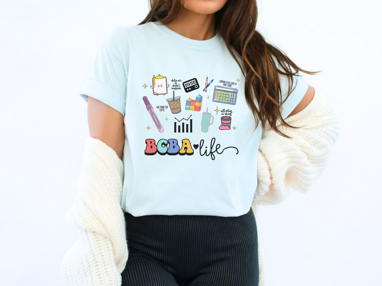 Comfort Colors BCBA Life Essentials Shirt, Retro ABA Tee, Gift for Behavior Analyst