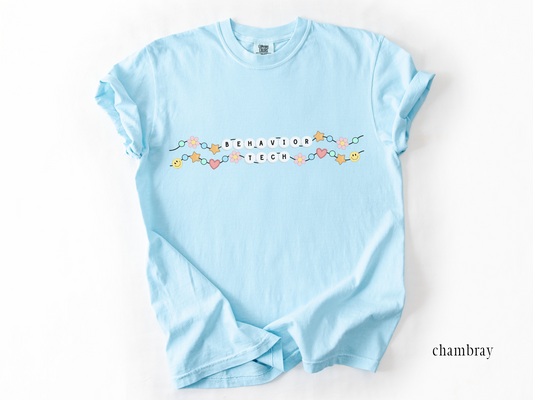 Behavior Technician Friendship Bracelet Shirt, RBT Retro Graphic Tee, Gift For Behavior Tech, Comfort Colors Aba Merch