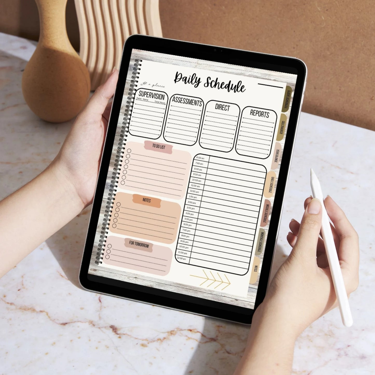 Digital BCBA Planner 2025 Calendar years, Behavior analyst digital planner Fillable PDF, ABA printable schedule