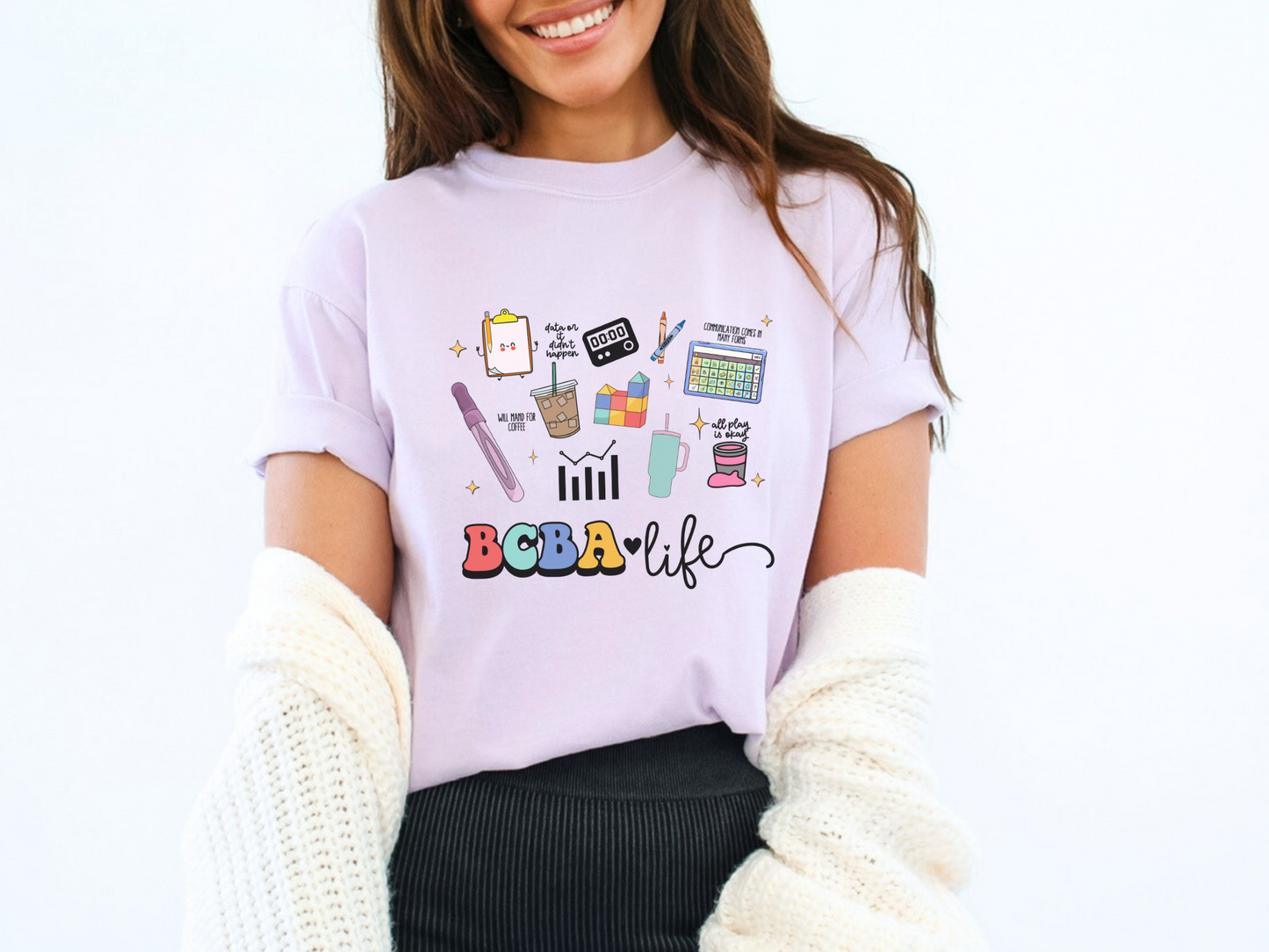 Comfort Colors BCBA Life Essentials Shirt, Retro ABA Tee, Gift for Behavior Analyst