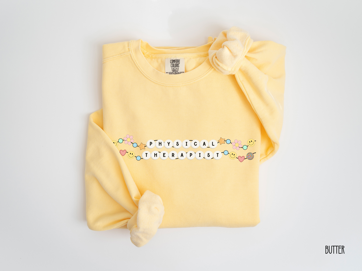 Physical Therapist Friendship Bracelet Sweatshirt, Retro Physical Therapy Crewneck, Gift for PT PTA, Comfort Colors