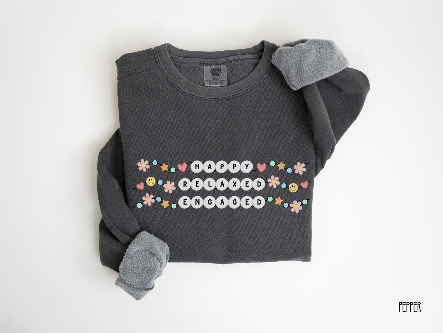 Happy Relaxed Engaged Sweatshirt, ABA Therapist Crewneck, Gift for Rbt Bcba, Behavior Analyst Apparel