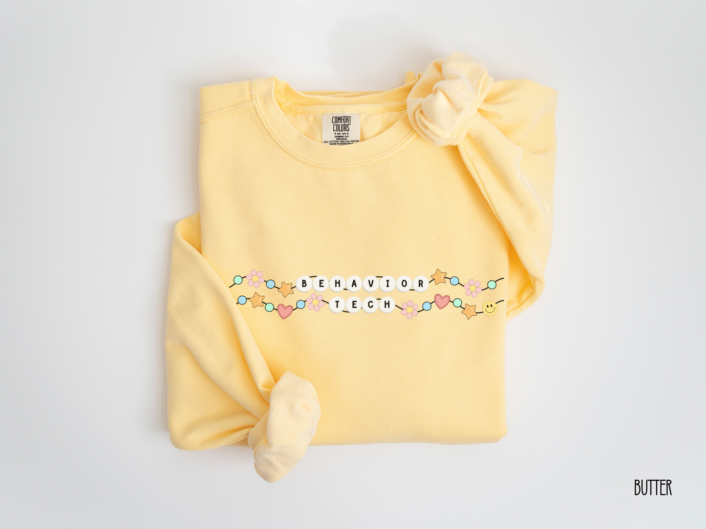 Friendship Bracelet Behavior Tech sweatshirt, Comfort Colors aba therapy crewneck, gift for rbt, behavior therapy
