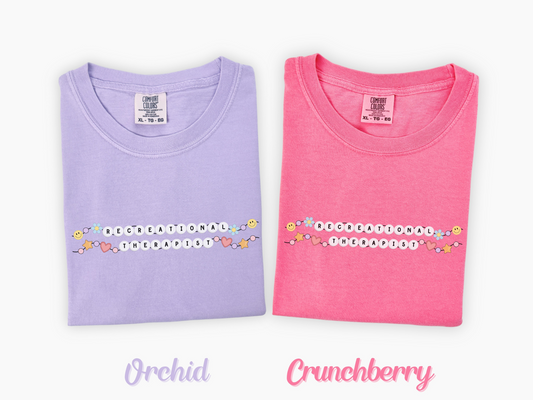 Recreational Therapist Friendship Bracelet T-shirt, CTRS Graphic Tee, Gift for Recreational Therapist, Comfort Colors 1717