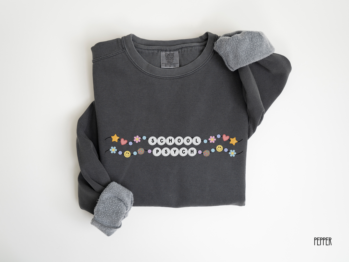 School Psych Friendship Bracelet Sweatshirt, School Psychologist Crewneck, Gift for School Psychologist, Comfort Colors