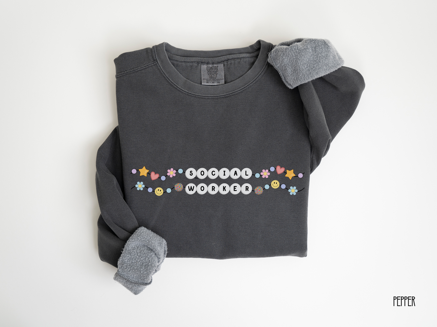 Social Worker Friendship Bracelet Sweatshirt, Retro Social Worker Crewneck, Gift For Social Worker