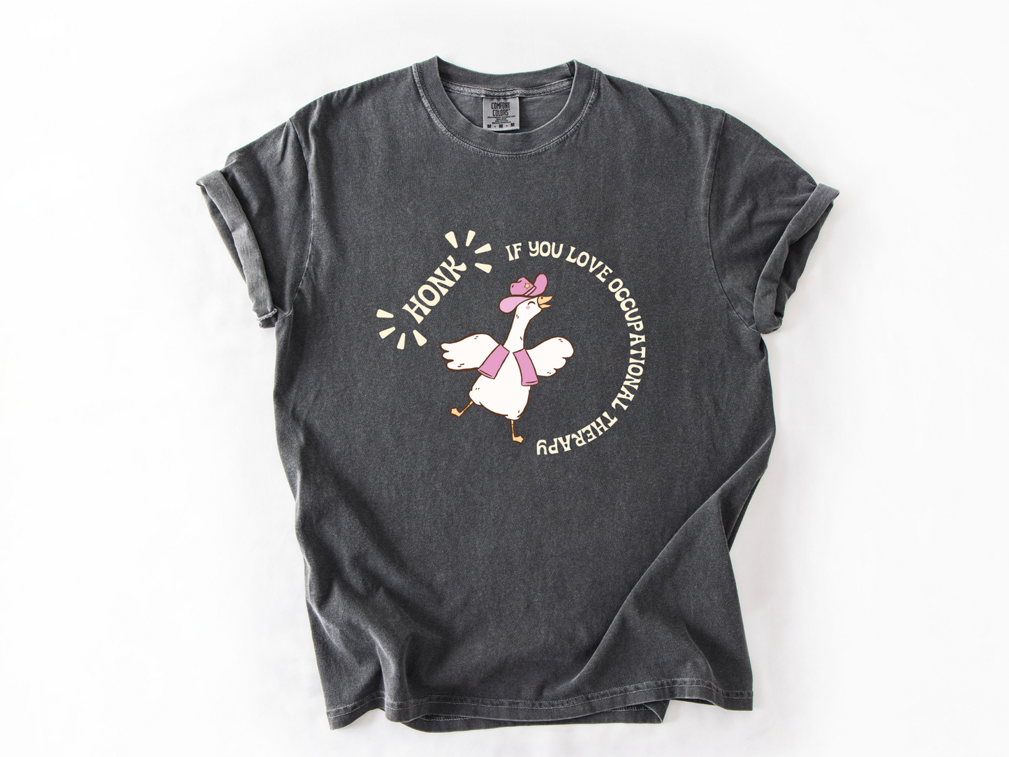Honk If You Love Occupational Therapy Shirt, Goose OT T-Shirt, Cute OT Gift for Therapists, Students, Clinicians