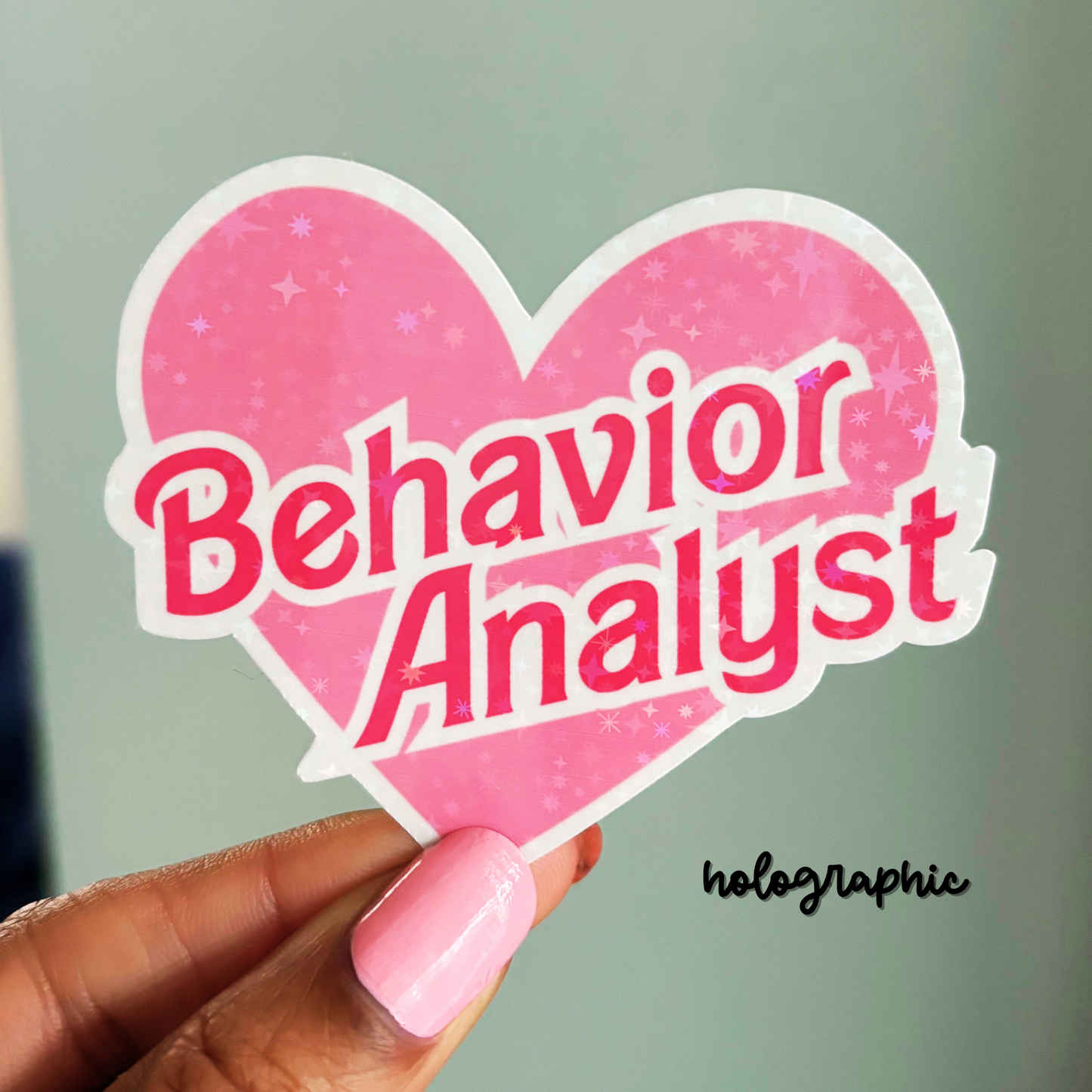 Behavior Analyst Heart Sticker, BCBA Sticker, ABA Stickers